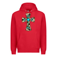 Red cowhide gemstone  cross Premium Hoodie - JahusDesignShop