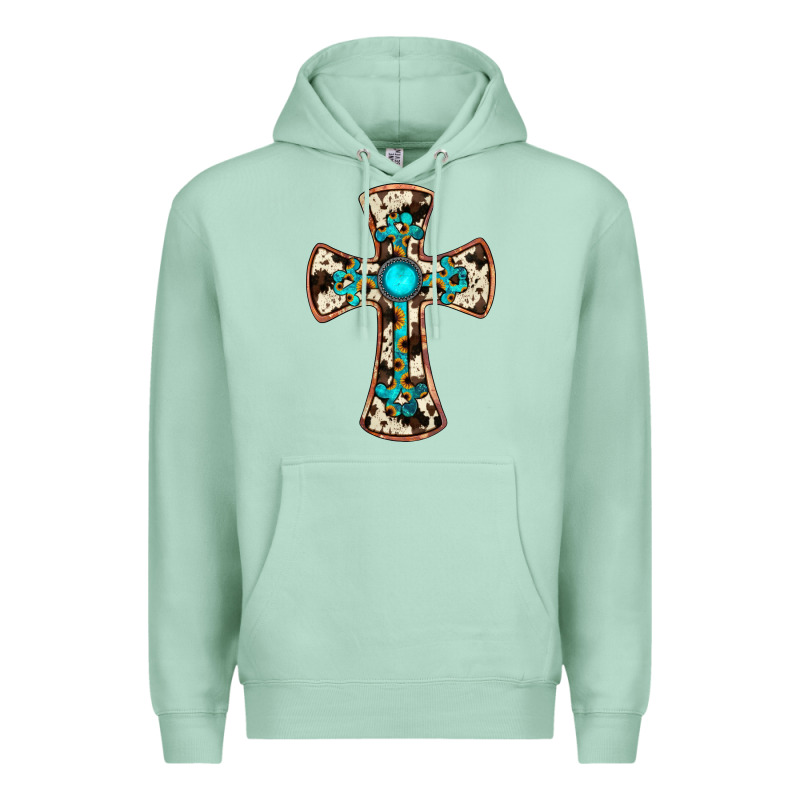 Cowhide Gemstone  Cross Premium Hoodie by JahusDesignShop | Teevron