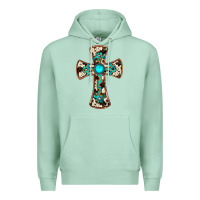 Seafoam cowhide gemstone  cross Premium Hoodie - JahusDesignShop