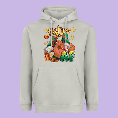Heavyweight Hoodie festive af christmas black man sneakers