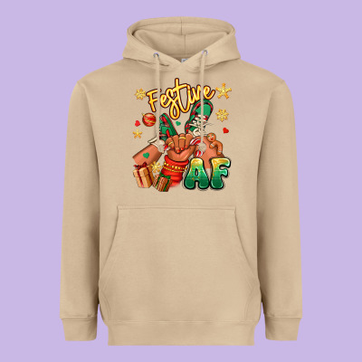 Heavyweight Hoodie festive af christmas black kid sneakers