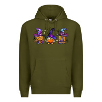 Army Green witch gnomes Halloween Premium Hoodie - BundleAndBundleShop