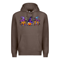 Coffee witch gnomes Halloween Premium Hoodie - BundleAndBundleShop