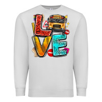 Dove Grey love school bus Premium Sweatshirt - texasbilliewilder