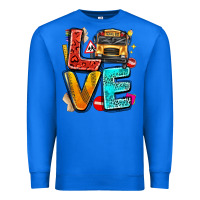 True Royal love school bus Premium Sweatshirt - texasbilliewilder