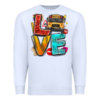 White love school bus Premium Sweatshirt - texasbilliewilder