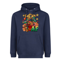 Navy festive af christmas black girl children sneakers Heavyweight Hoodie - RanaPortraitStore