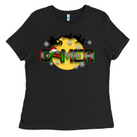Black Christmas gamer Ladies Tee - BarkalooDesign