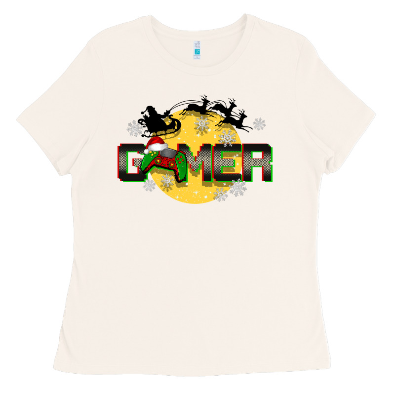 Christmas Gamer Ladies Tee by BarkalooDesign | Teevron