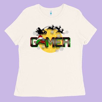 Christmas Gamer Ladies Tee Designed By Barkaloodesign
