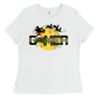 White Christmas gamer Ladies Tee - BarkalooDesign
