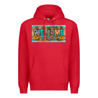 Red Welcome Fall Premium Hoodie - Artiststas
