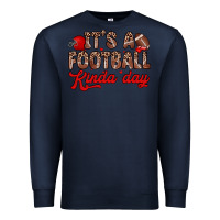 Navy it s a football kinda day Premium Sweatshirt - Zillion Design Studio