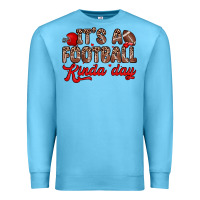 Ocean Blue it s a football kinda day Premium Sweatshirt - Zillion Design Studio