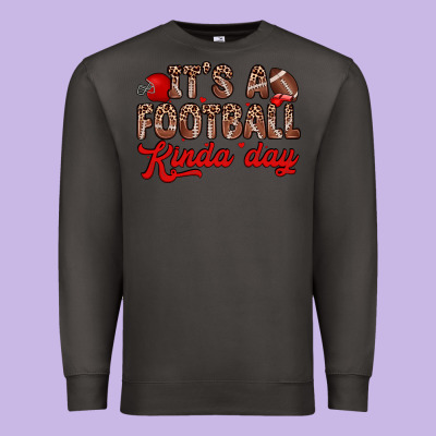 It S A Football Kinda Day Premium Sweatshirt Designed By Zillion Design Studio