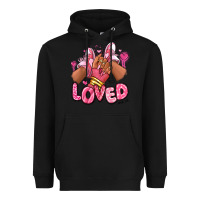 Black loved valentine's day afro girl sneakers Heavyweight Hoodie - RanaPortraitStore