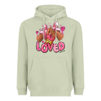 Matcha loved valentine's day afro girl sneakers Heavyweight Hoodie - RanaPortraitStore