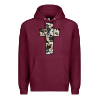 Burgundy cowhide cross Premium Hoodie - JahusDesignShop
