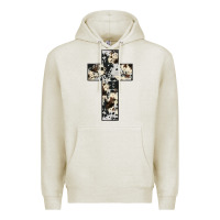 Oatmeal Heather cowhide cross Premium Hoodie - JahusDesignShop