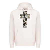 Pale Pink cowhide cross Premium Hoodie - JahusDesignShop