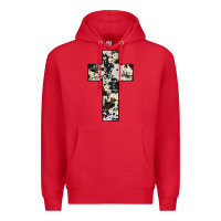 Red cowhide cross Premium Hoodie - JahusDesignShop
