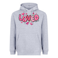 Heather Grey loved valentines day Heavyweight Hoodie - RanaPortraitStore