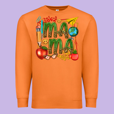 Mama Teacher Premium Sweatshirt Designed By Texasbilliewilder