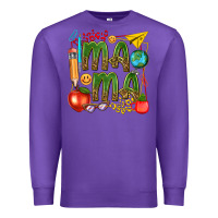Purple mama teacher Premium Sweatshirt - texasbilliewilder