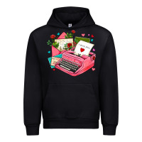 Black pink typewriter and letters Urban Hoodie - AdoDesignShop