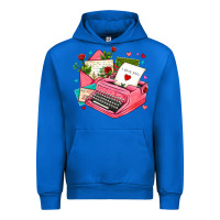 Cobalt pink typewriter and letters Urban Hoodie - AdoDesignShop