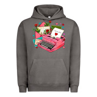 Pigment Tornado pink typewriter and letters Urban Hoodie - AdoDesignShop