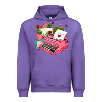 Tulip pink typewriter and letters Urban Hoodie - AdoDesignShop