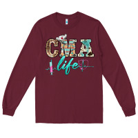 Burgundy western nurse cma life Long Sleeve Tee - BarkalooDesign