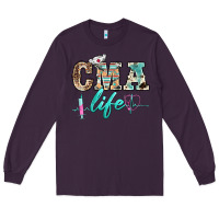 Plum western nurse cma life Long Sleeve Tee - BarkalooDesign