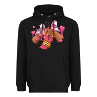 Black valentines day afro girl sneakers Heavyweight Hoodie - RanaPortraitStore