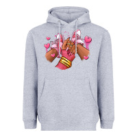 Heather Grey valentines day afro girl sneakers Heavyweight Hoodie - RanaPortraitStore