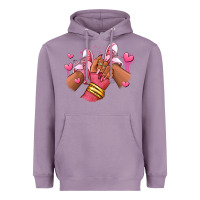 Lavender valentines day afro girl sneakers Heavyweight Hoodie - RanaPortraitStore