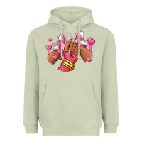 Matcha valentines day afro girl sneakers Heavyweight Hoodie - RanaPortraitStore