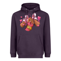 Plum valentines day afro girl sneakers Heavyweight Hoodie - RanaPortraitStore