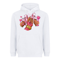 White valentines day afro girl sneakers Heavyweight Hoodie - RanaPortraitStore