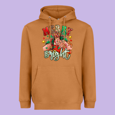 Heavyweight Hoodie merry and bright caucasian girl sneakers