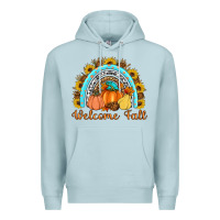 Blue Mist Welcome Fall Rainbow Premium Hoodie - Artiststas