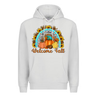 Dove Grey Welcome Fall Rainbow Premium Hoodie - Artiststas