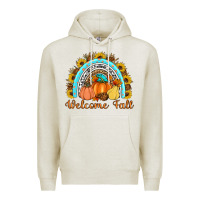 Oatmeal Heather Welcome Fall Rainbow Premium Hoodie - Artiststas