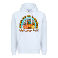 White Welcome Fall Rainbow Premium Hoodie - Artiststas