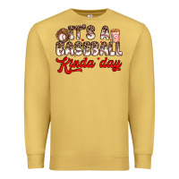 Antique Gold it s a baseball kinda day Premium Sweatshirt - Zillion Design Studio