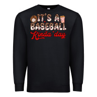 Black it s a baseball kinda day Premium Sweatshirt - Zillion Design Studio