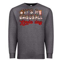 Charcoal Heather it s a baseball kinda day Premium Sweatshirt - Zillion Design Studio