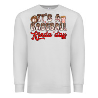 Dove Grey it s a baseball kinda day Premium Sweatshirt - Zillion Design Studio