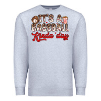Heather Grey it s a baseball kinda day Premium Sweatshirt - Zillion Design Studio
